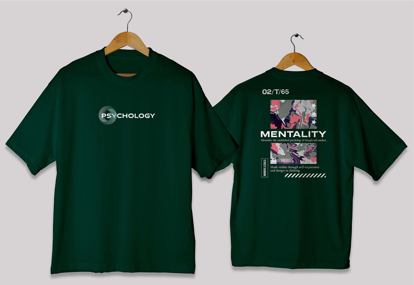 Mindset & Psychology Camouflage Oversized Tee – Wear Your Mentality