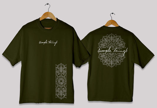Simple Things Mandala Oversized Tee – Minimalist Zen Streetwear