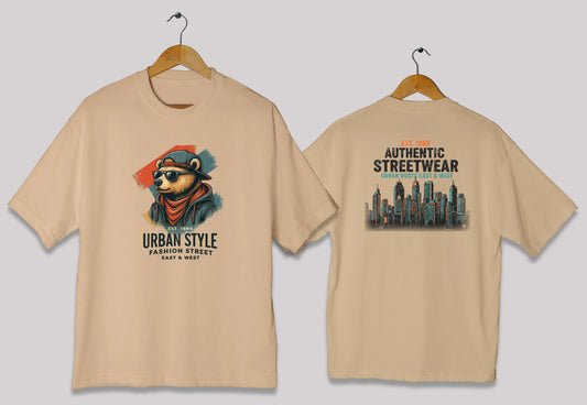 Urban Style Bear Oversized T-Shirt – Authentic Streetwear Graphic Tee Pakistan