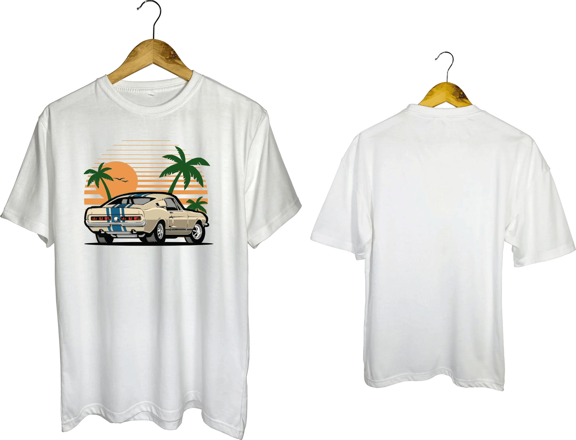 Classic Mustang Sunset Graphic T-Shirt - My Store