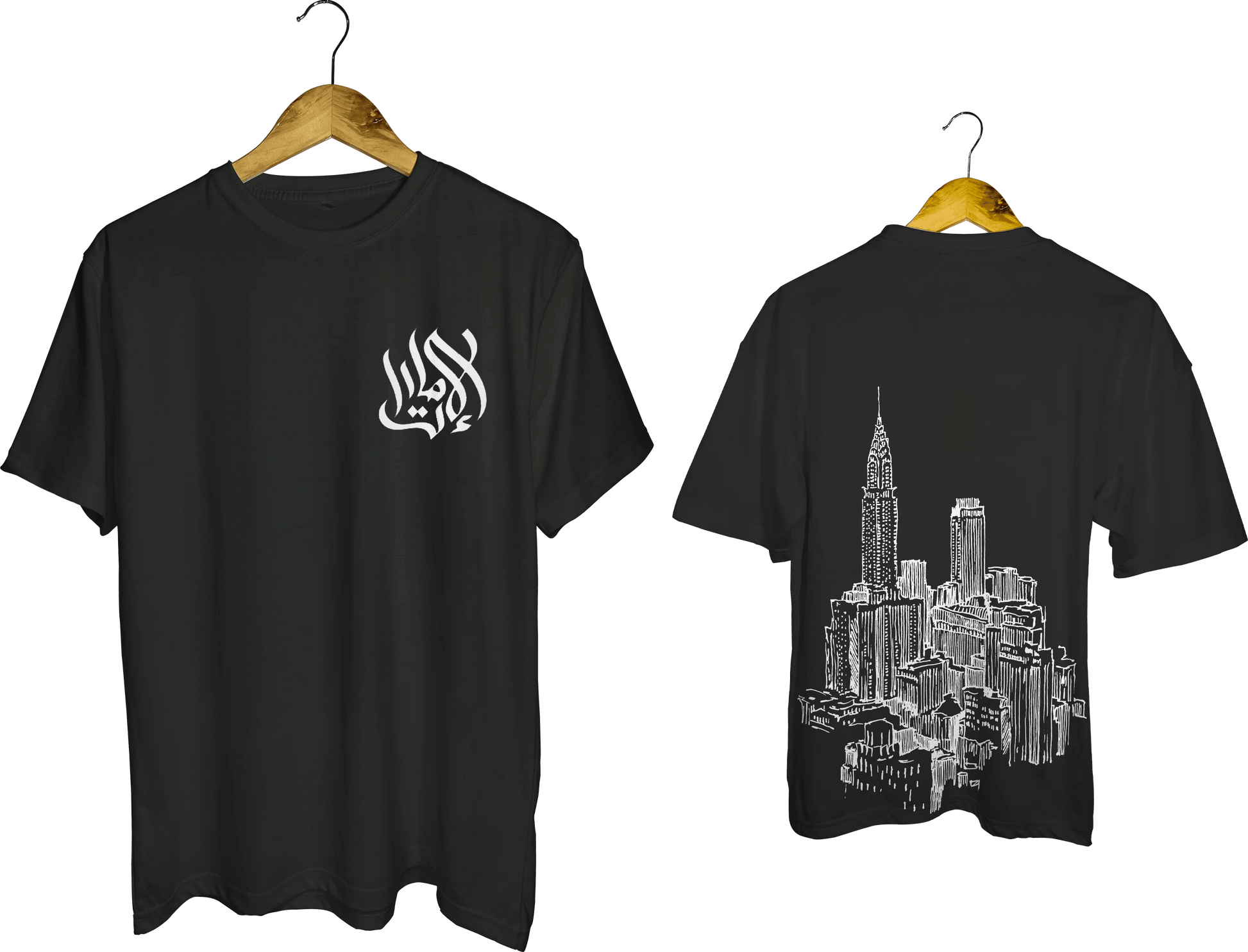 Arabic Calligraphy & Cityscape Tee - My Store