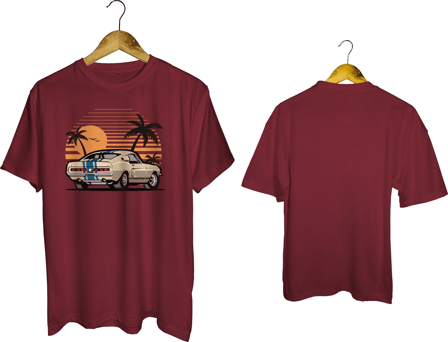 Classic Mustang Sunset Graphic T-Shirt - My Store