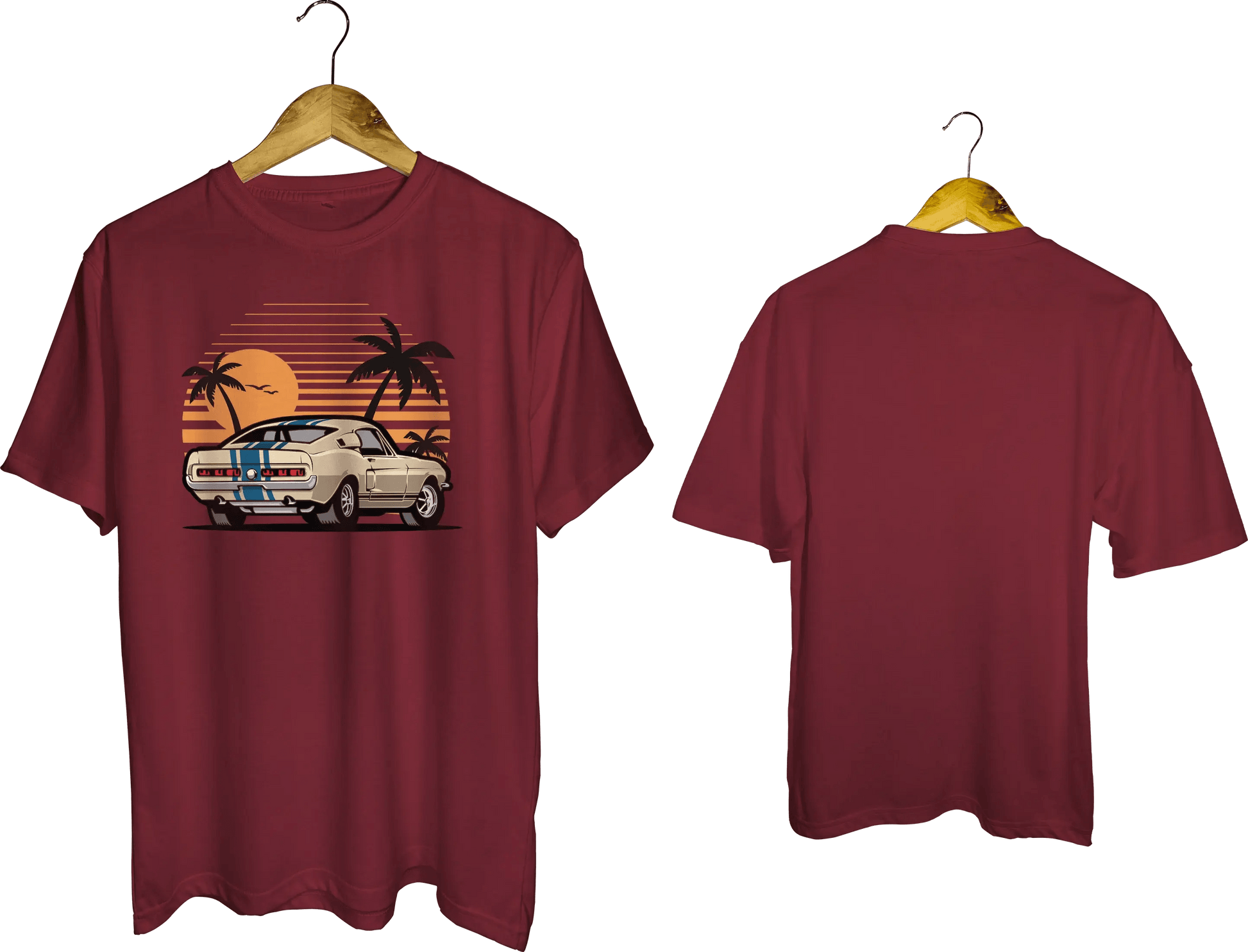 Classic Mustang Sunset Graphic T-Shirt - My Store
