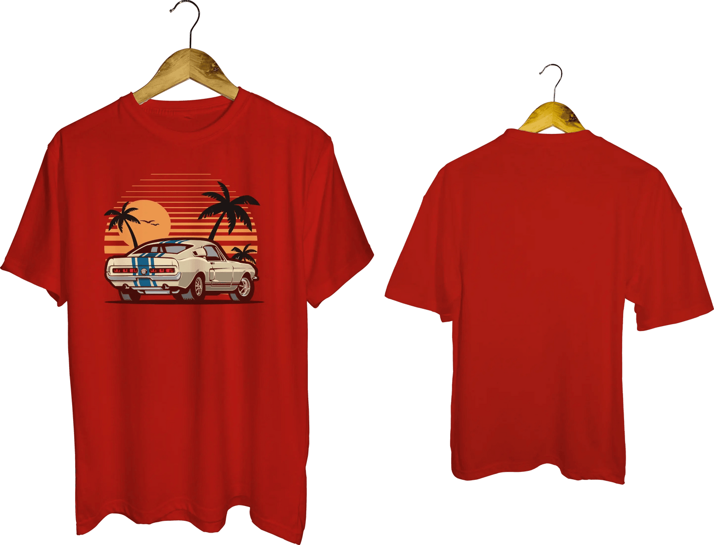 Classic Mustang Sunset Graphic T-Shirt - My Store