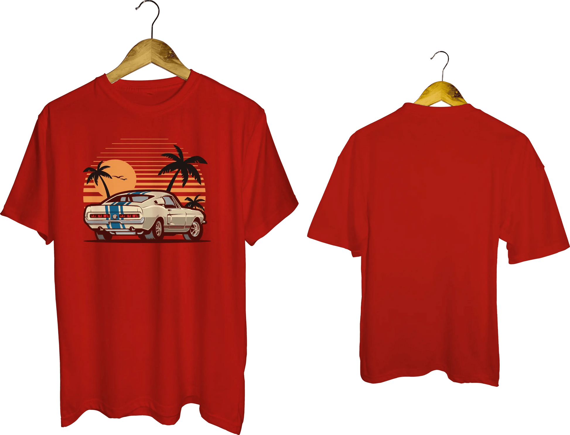 Classic Mustang Sunset Graphic T-Shirt - My Store