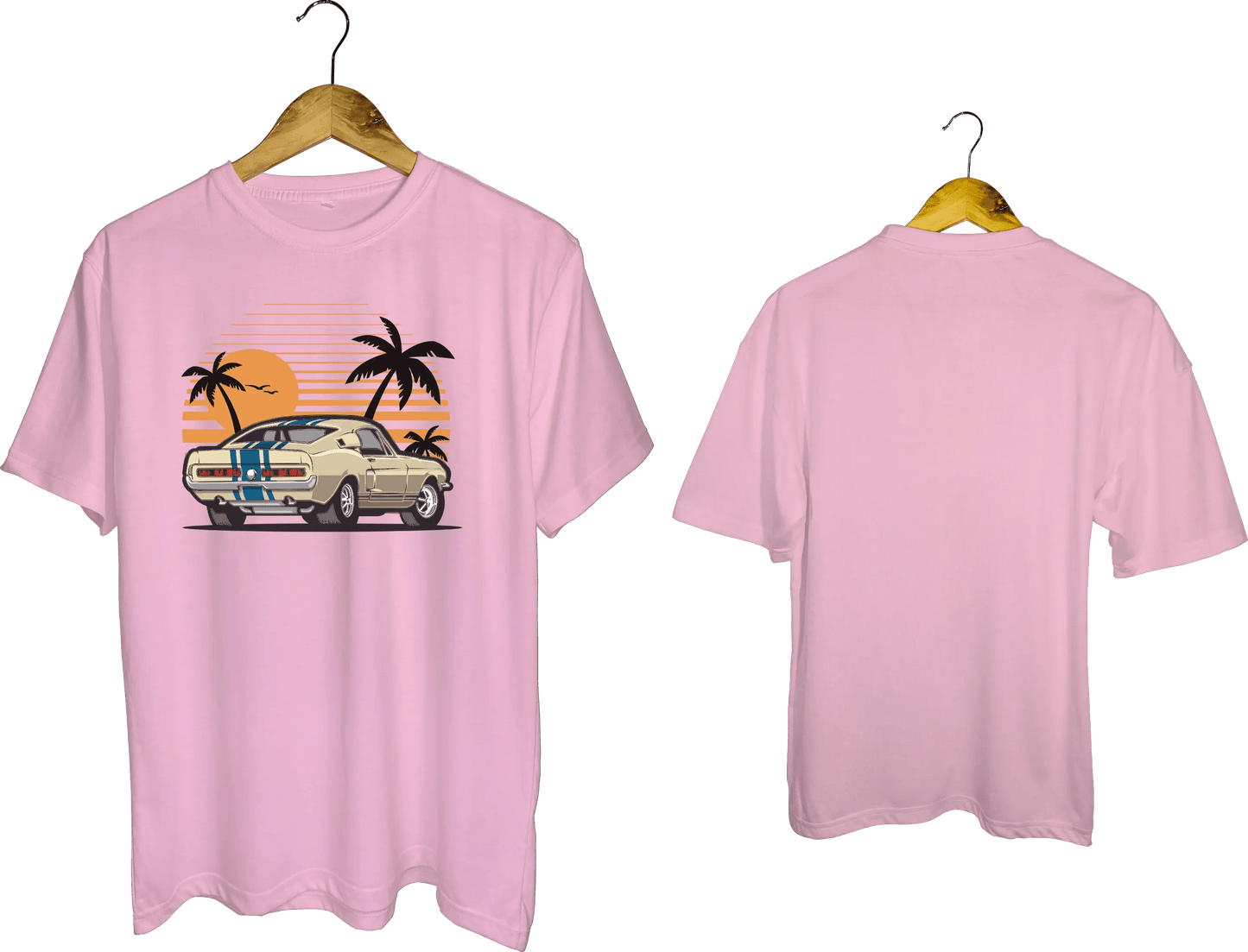 Classic Mustang Sunset Graphic T-Shirt - My Store