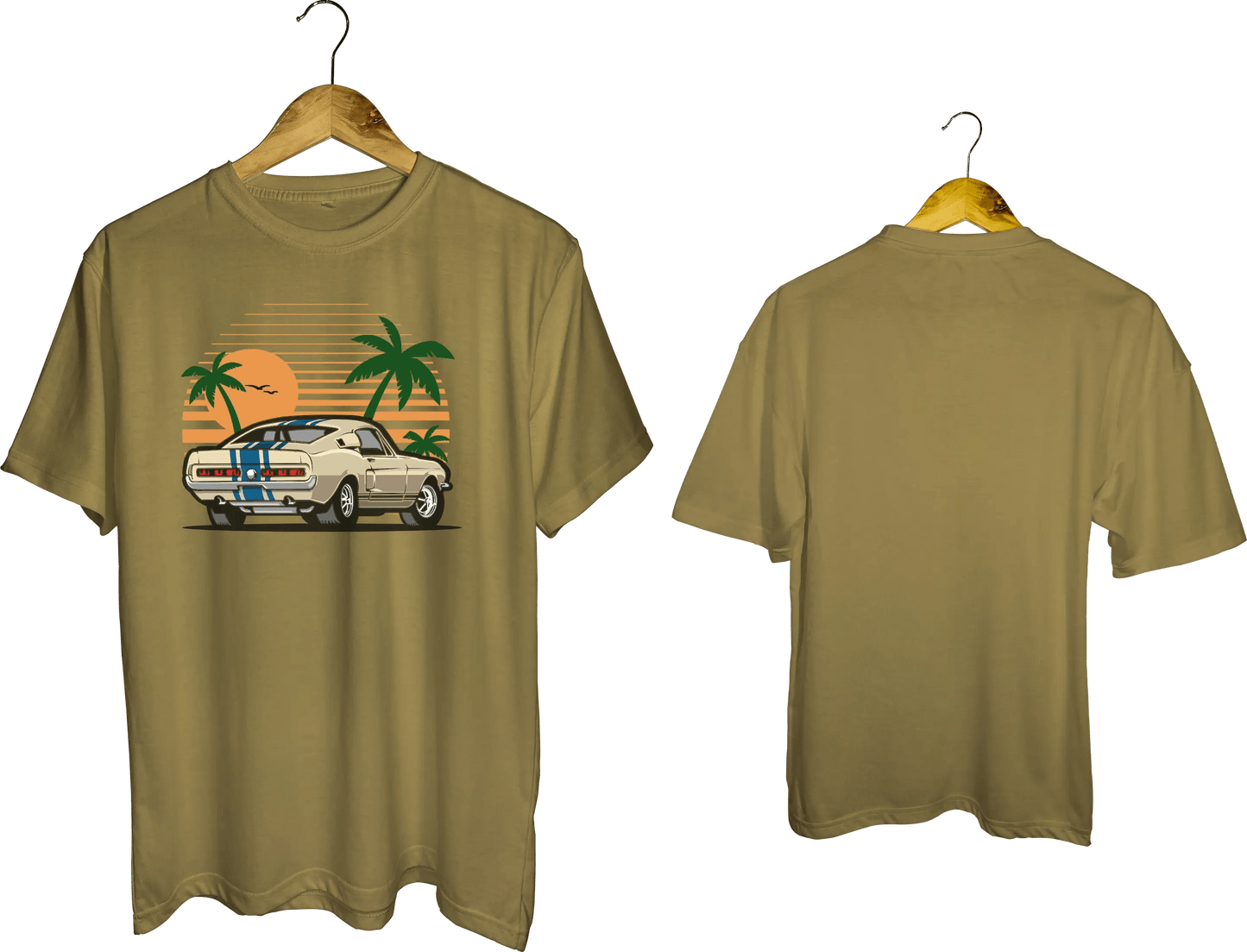 Classic Mustang Sunset Graphic T-Shirt - My Store