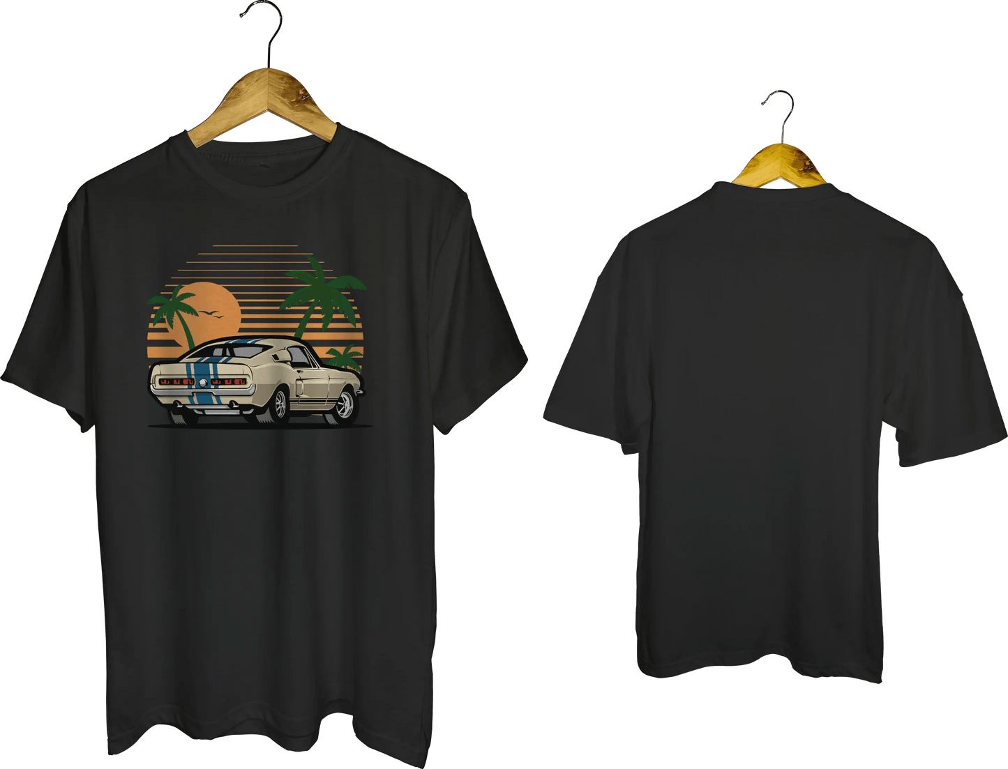 Classic Mustang Sunset Graphic T-Shirt - My Store