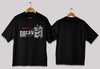 Break the rules typography oversized t-shirt in [black] for men and women in Pakistan with statement print