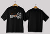 Break the rules typography oversized t-shirt in [black] for men and women in Pakistan with statement print