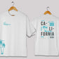 California graphic oversized t-shirt in [white] for men and women in Pakistan with palm typography design