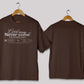 Comfort zone quote oversized t-shirt in [chocolate brown] for men and women in Pakistan with inspirational typography