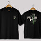 Moving forward typography oversized t-shirt in black color for men and women in Pakistan with motivational print