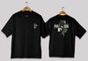 Moving forward typography oversized t-shirt in black color for men and women in Pakistan with motivational print