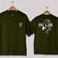 Moving forward typography oversized t-shirt in deep olive color for men and women in Pakistan