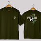Moving forward typography oversized t-shirt in deep olive color for men and women in Pakistan