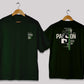Moving forward typography oversized t-shirt in dark sea green color for men and women in Pakistan