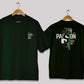 Moving forward typography oversized t-shirt in dark sea green color for men and women in Pakistan