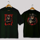 Punk cat graphic oversized t-shirt in dark sea green color for men and women in Pakistan with bold print