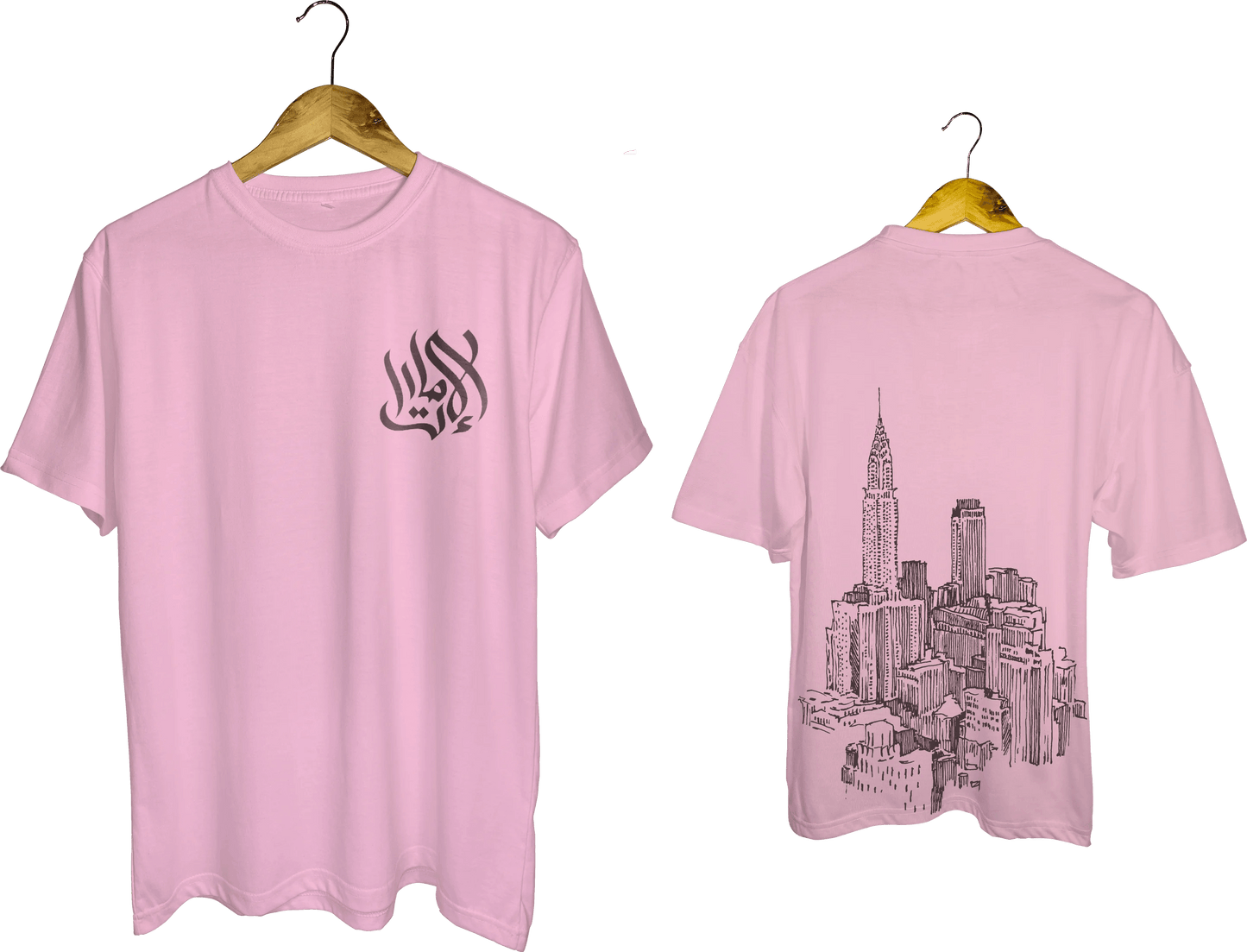 Arabic Calligraphy & Cityscape Tee - My Store