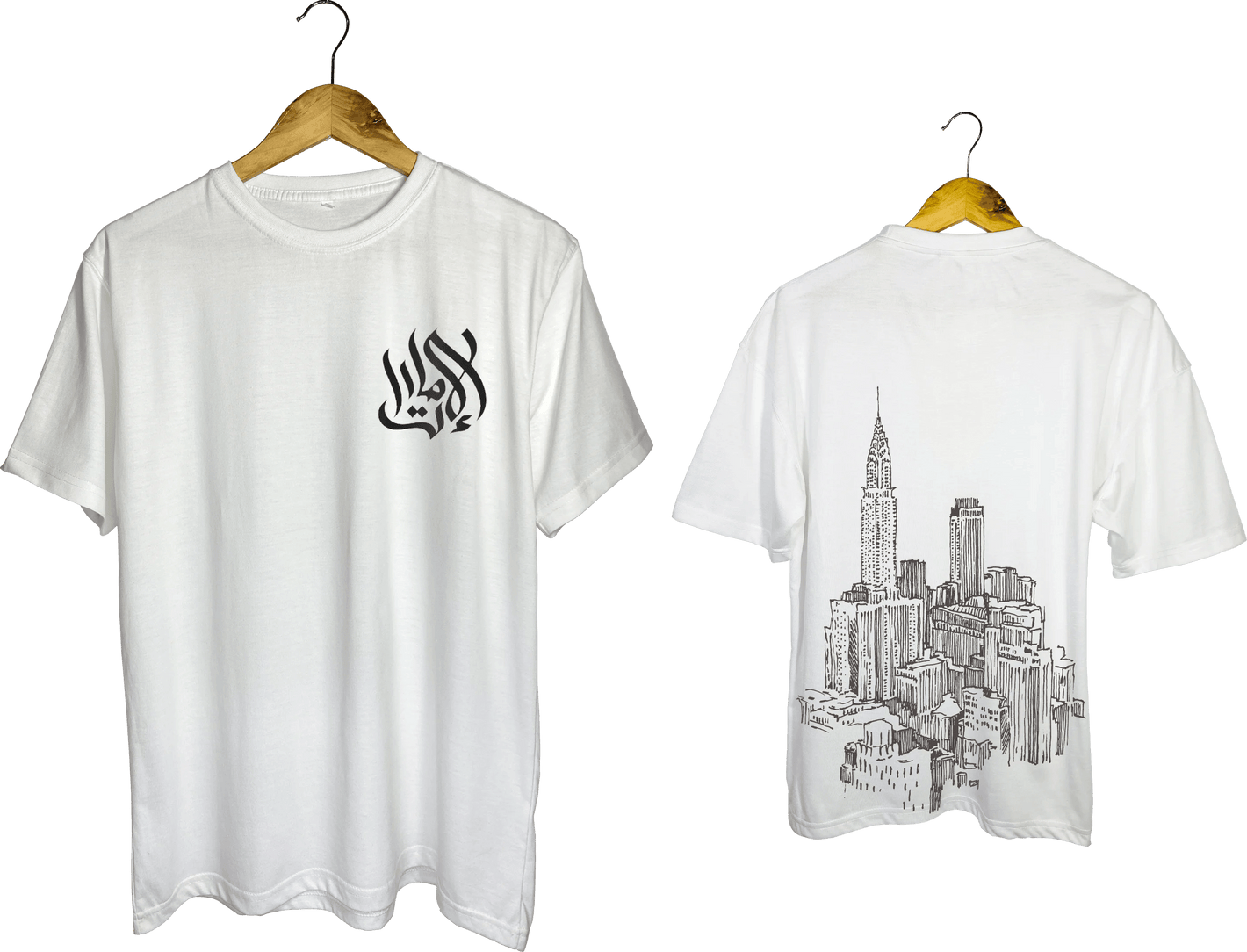 Arabic Calligraphy & Cityscape Tee - My Store