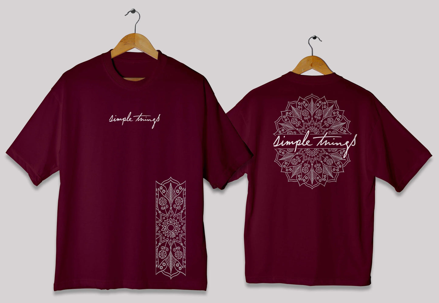 Simple Things Mandala Oversized Tee – Minimalist Zen Streetwear