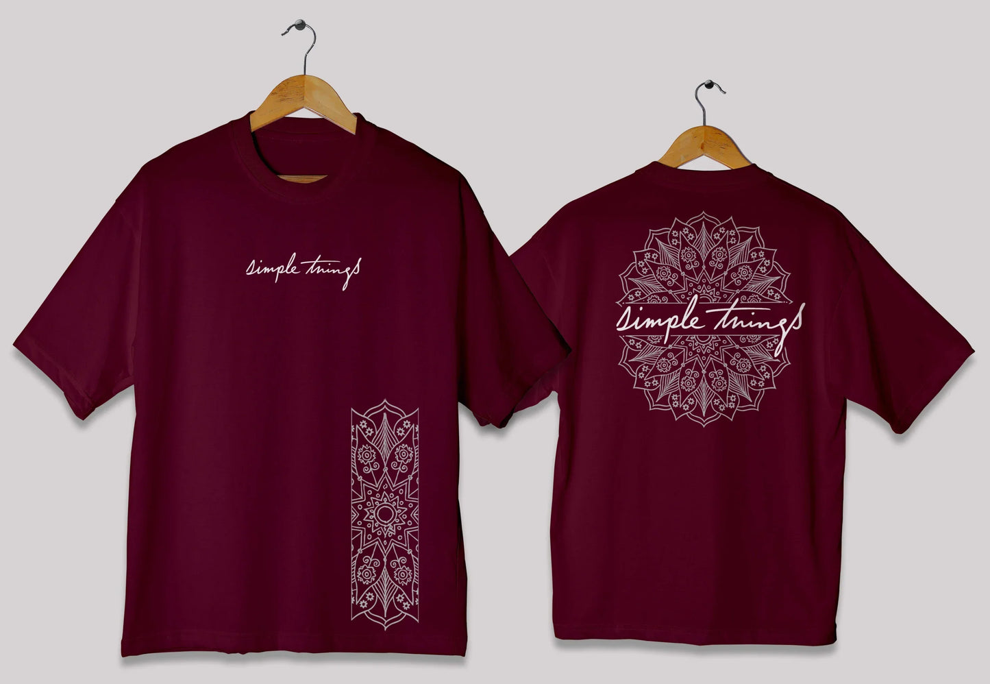 Simple Things Mandala Oversized Tee – Minimalist Zen Streetwear