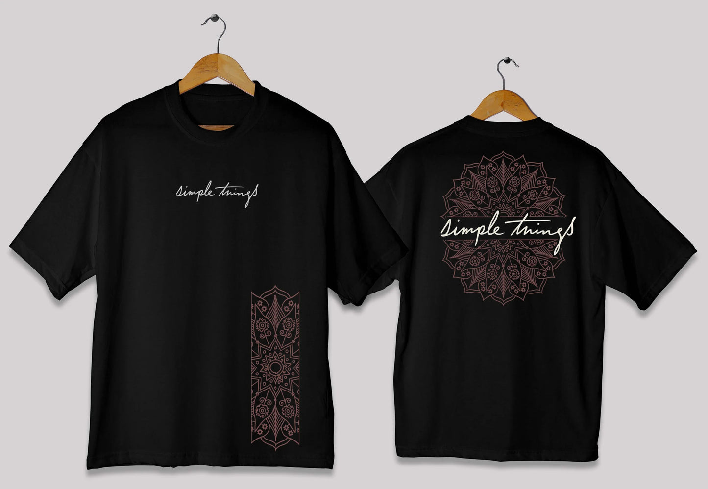 Simple Things Mandala Oversized Tee – Minimalist Zen Streetwear