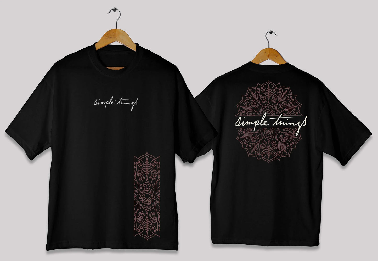 Simple Things Mandala Oversized Tee – Minimalist Zen Streetwear
