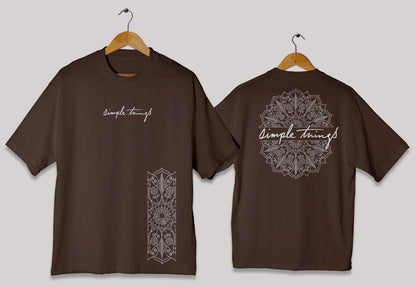Simple Things Mandala Oversized Tee – Minimalist Zen Streetwear