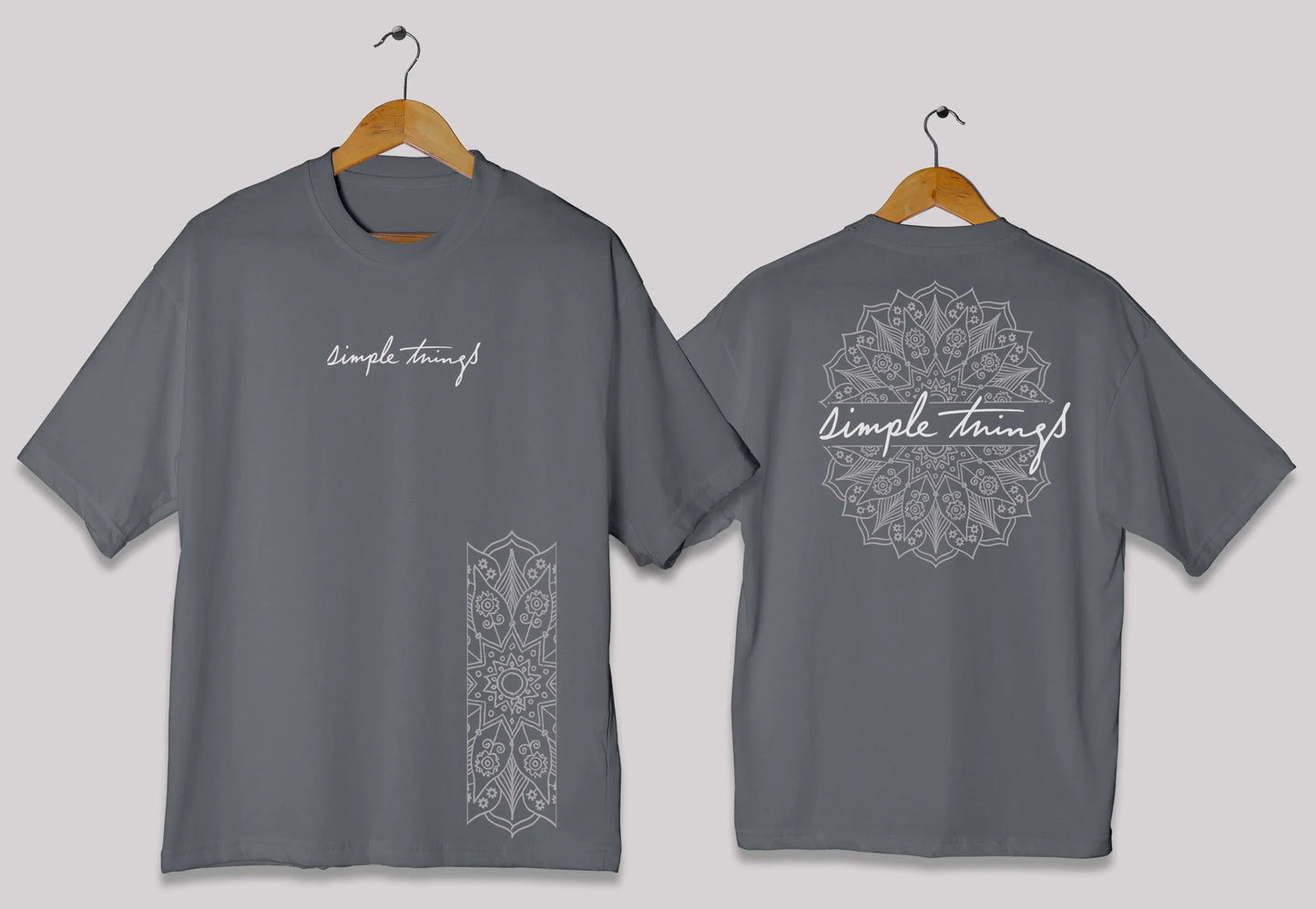 Simple Things Mandala Oversized Tee – Minimalist Zen Streetwear