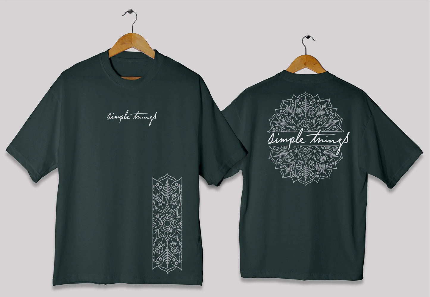 Simple Things Mandala Oversized Tee – Minimalist Zen Streetwear