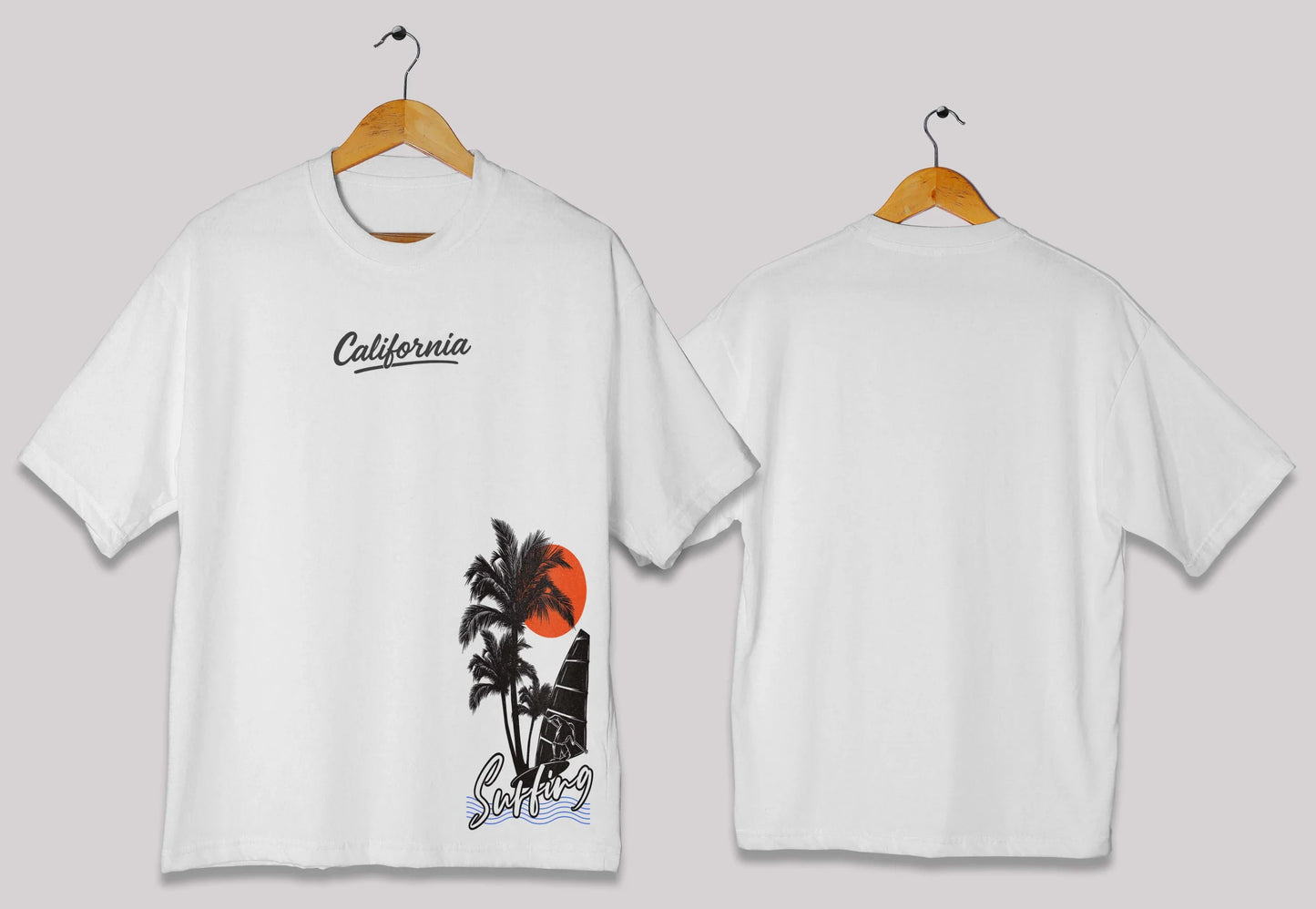 California Surfscape Oversized T-Shirt – Premium Graphic Tee in Pakistan