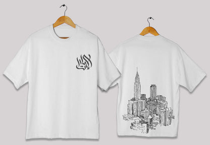 Arabic Calligraphy & Cityscape Tee