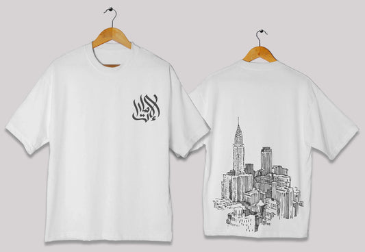 Arabic Calligraphy & Cityscape Tee