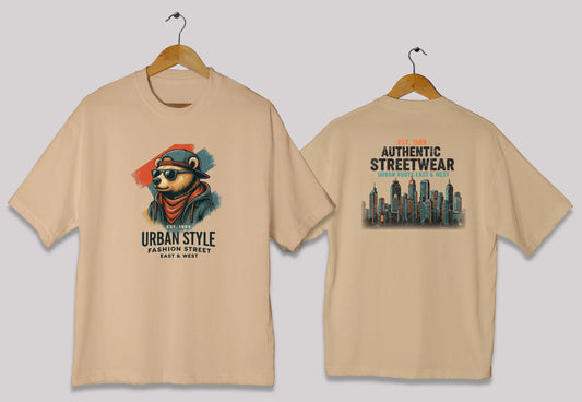 Urban Style Bear Oversized T-Shirt – Authentic Streetwear Graphic Tee Pakistan